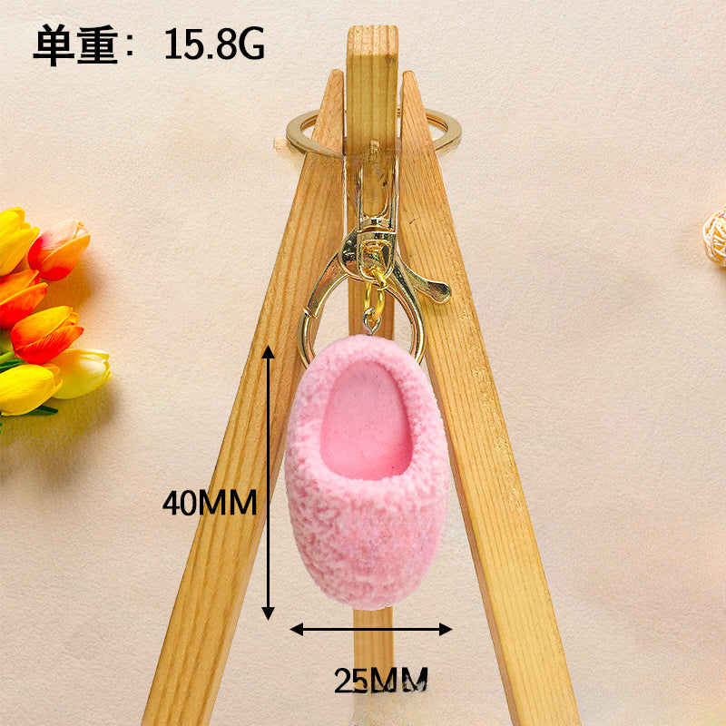 Wholesale 2pcs/pack Cute Creative Mini Fur Shoes, Keychains, Bags, Trinkets, Pendants